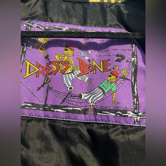 Vintage Dress the Bone Tie Dye Leopard Purple and Orange Quilted Ski Jac… - Picture 7 of 14